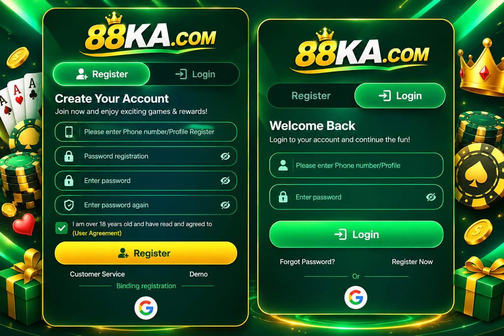 Create account and Login